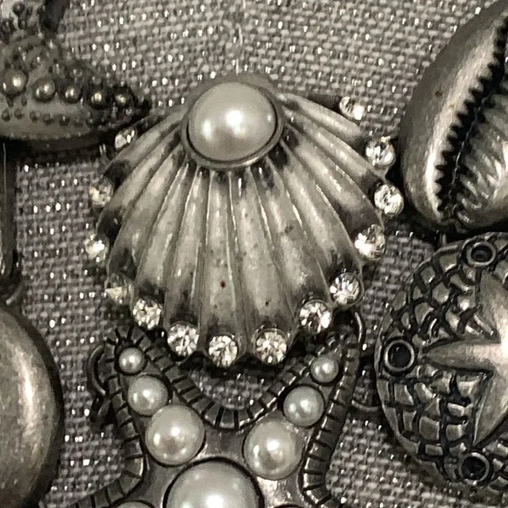 Cookie‎ Lee Ocean Themed Statement Costume Jewelry Necklace Starfish Shells
